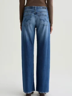 AG Jeans Adria Low-Rise Wide Leg in Headline