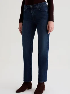 AG Jeans Brinley Mid-Rise Straight in Midnight Sun