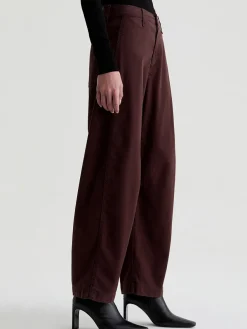 AG Jeans Fiona High-Rise Barrel in Coffee Bean