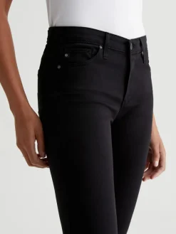 AG Jeans Prima Cigarette Leg in Super Black