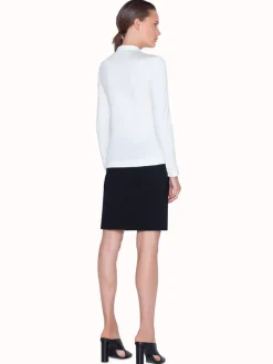 Akris Punto Elements Long Sleeve Blouse in White