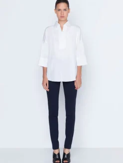 Akris Punto Mara Stretch Jersey Pants in Navy