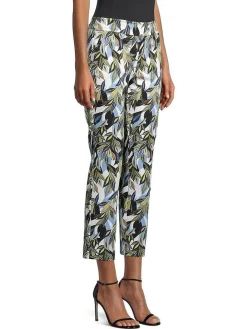 Avenue Montaigne Lulu Leaf Print Pant in Amazing Blue Multi