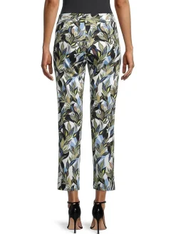 Avenue Montaigne Lulu Leaf Print Pant in Amazing Blue Multi