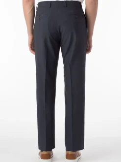 Ballin Connor Comfort 'EZE' Modern Flat Front Pant in Blue Mix