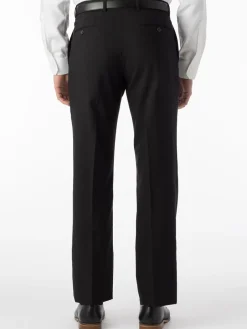 Ballin Soho Comfort 'EZE' Super 120s Modern Flat Front Twill Pant in Black