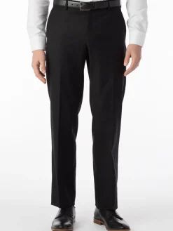 Ballin Soho Comfort 'EZE' Super 120s Modern Flat Front Pant in Black