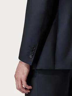 Canali Siena Contemporary Navy Blue Wool Suit