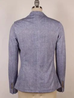 Circolo 1901 2-Button Slim Herringbone Jacket in Dark Sky