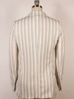 Circolo 1901 1-Button Slim Stripe Jacket in Laguna