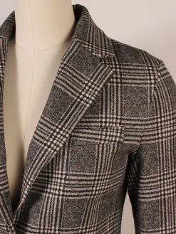 Circolo 1901 Overcheck Jacket in Black/Cream