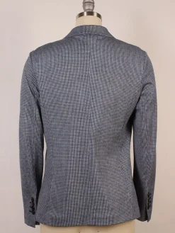 Circolo 1901 Slim Fit Mini Houndstooth Jacket in Blue