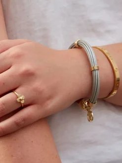 Clara Williams Aspen Leather Platinum Bracelet