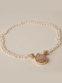 Clara Williams Freshwater Drop Pearl Mini Necklace