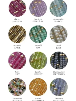 EF Collection Birthstone Bracelet with Gold Rondelles - Pearl