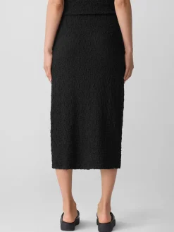 Eileen Fisher Bubble Jacquard Pencil Skirt in Black