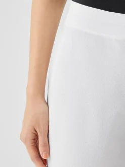 Eileen Fisher Washable Stretch Crepe Pant in White
