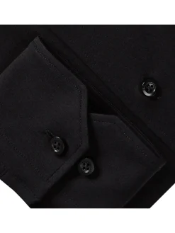 Emanuel Berg Modern 4Flex Stretch Knit Dress Shirt in Black