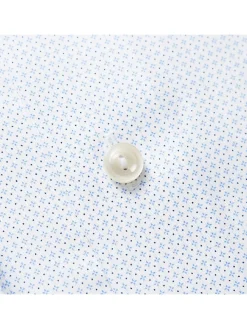 Eton Contemporary Fit Sky Blue Micro Print Dress Shirt