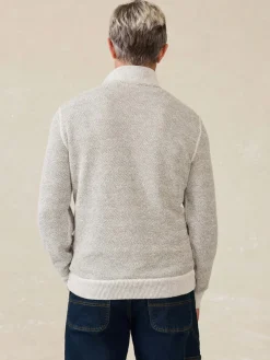 Faherty Brand Whitewater Quarter Zip in Grey Shell Loop