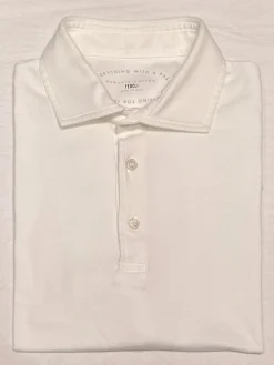 Fedeli Zero Organic Cotton Short Sleeve Polo in White