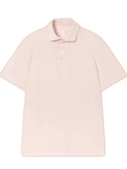 Fedeli Zero Superlight Pique Short Sleeve Polo in Pink