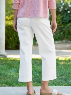 Frank & Eileen Westport Italian Wide-Leg Chino in White