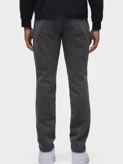 Hudson Blake Slim Straight Twill Pant in Grey