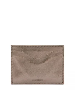 Il Bisonte Baratti Card Case in Metallic Bronze Leather