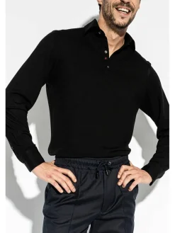 Isaia Evening Polo in Black