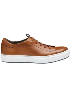 J & M Collection Anson Lace-to-Toe in Brown Hand-Stained Calfskin