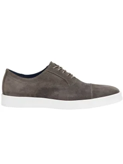J & M Collection Bolivar Cap in Grey Italian Suede