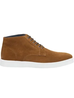 J & M Collection Bolivar Plain Toe Boot in Snuff Italian Suede