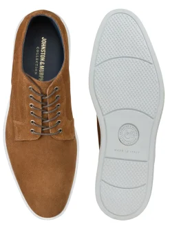 J & M Collection Bolivar Plain Toe Boot in Snuff Italian Suede