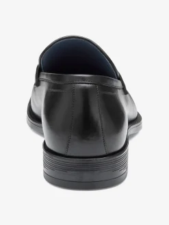 J & M Collection Flynch Braided Strap Loafer in Black Italian Calfskin