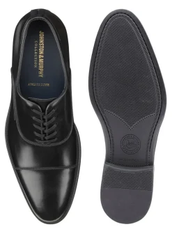 J & M Collection Flynch Cap Toe in Black Italian Calfskin