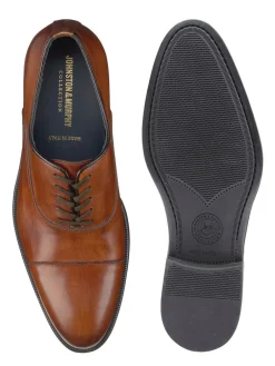 J & M Collection Flynch Cap Toe in Tan Italian Calfskin