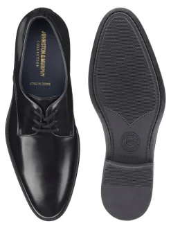 J & M Collection Flynch Plain Toe in Black Italian Calfskin