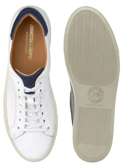 J & M Collection Jared Lace-To-Toe in White Italian Calfskin