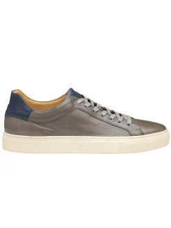 J & M Collection Jared Lace-To-Toe in Grey Italian Calfskin