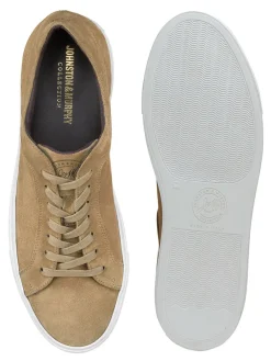 J & M Collection Jared Lace-To-Toe in Taupe Italian Suede