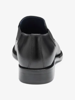 J & M Collection Larson Slip-On in Black Italian Calfskin