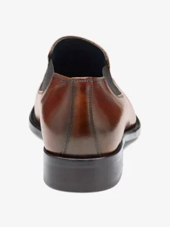 J & M Collection Larson Slip-On in Mahogany Italian Calfskin