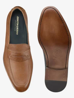 J & M Collection Taylor Penny in Tan Italian Full Grain