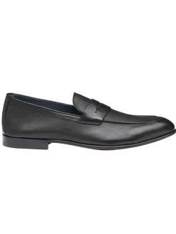 J & M Collection Taylor Penny in Black Italian Calfskin