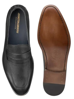 J & M Collection Taylor Penny in Black Italian Calfskin