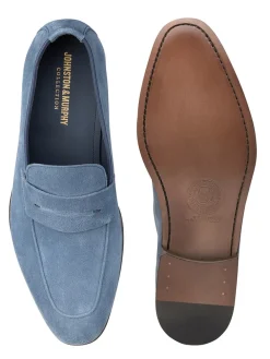 J & M Collection Taylor Penny in Denim Italian Suede