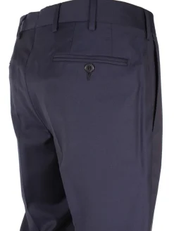Larrimor's Collection Zelander Wool Trousers in Navy