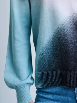 Lisa Todd Color Haze Sweater in Blue Combo
