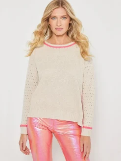 Lisa Todd Stitchy Situation Sweater in Almond